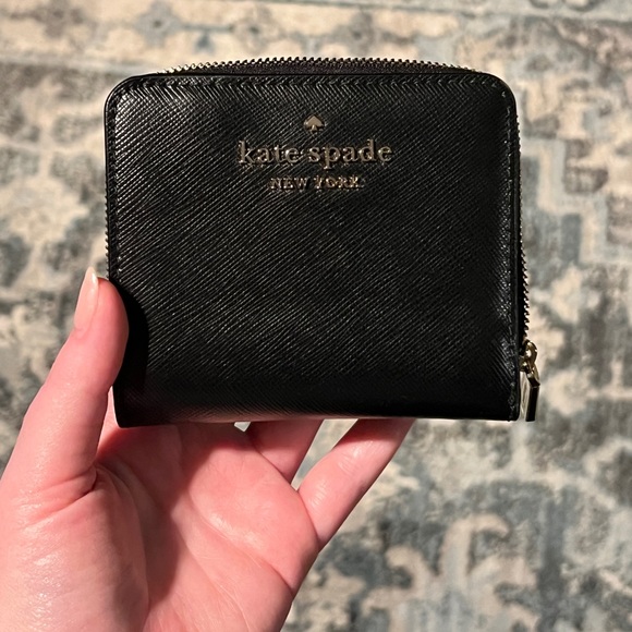 Black Kate Spade Staci Small Zip Around Wallet NWT - Picture 5 of 9